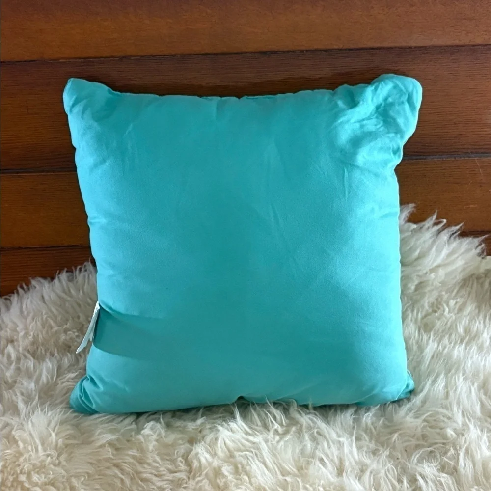 VCNY Embroidered Floral Teal Accent Pillow